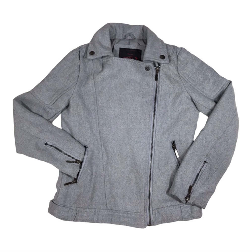New York Yoki girls pea coat gray